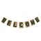 6ft. Cozy Twine Brown & Green "Welcome" Hanging Wall Decoration